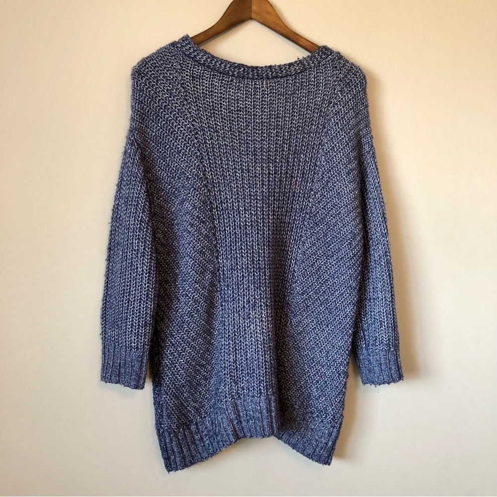 ✨$8 CLEAR-OUT✨ Lou & Grey Oversized Relaxed Knit Long Sleeve Sweater Top Blue